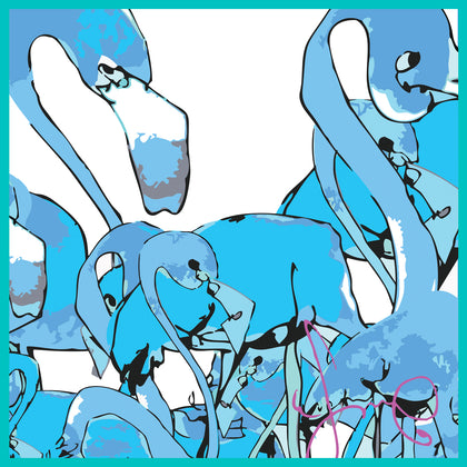 The Pink and Blue Flamingos