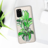 "Palm Leaves" Blindcontour Biodegradable Case