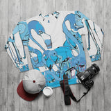 "Blue Flamingos" Unisex Sweatshirt