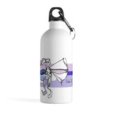 Stainless Steel Water Bottle. From Sklarsky's  one line contour series - "Signs and Time"