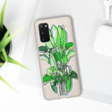 "Palm Leaves" Blindcontour Biodegradable Case