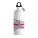 Stainless Steel Water Bottle. From Sklarsky's  one line contour series - "Signs and Time"