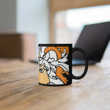 "Signs and Time LEO" Black Mug 11oz