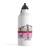 Stainless Steel Water Bottle. From Sklarsky's  one line contour series - "Signs and Time"