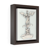 Bethesda Fountain Vertical Framed Premium Gallery Wrap Canvas