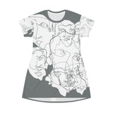 Fab T-Shirt Dress featuring Sklarsky's One-line Blind Contour piece, "The Nation Ladies"