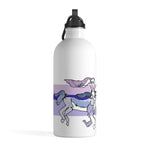 Stainless Steel Water Bottle. From Sklarsky's  one line contour series - "Signs and Time"