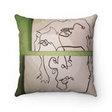Two Face Faux Suede Square Pillow