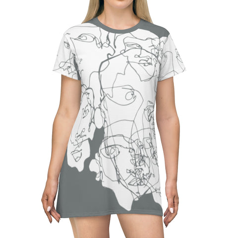 Fab T-Shirt Dress featuring Sklarsky's One-line Blind Contour piece, "The Nation Ladies"